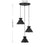 Savoy House Meridian 3Lt Multi-Point Chandelier, Black