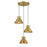 Savoy House Meridian 3Lt Multi-Point Chandelier, Natural Brass - M100139NB