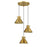 Savoy House Meridian 3Lt Multi-Point Chandelier, Natural Brass