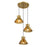 Savoy House Meridian 3Lt Multi-Point Chandelier, Natural Brass