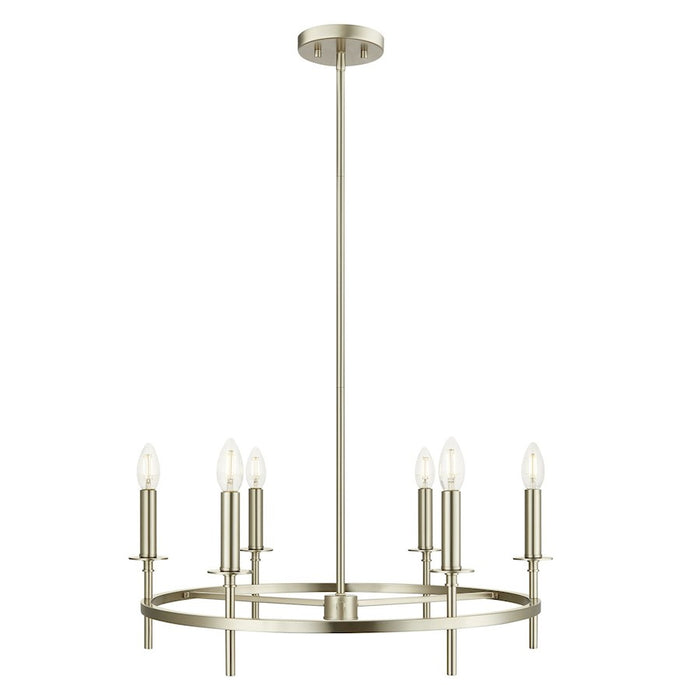 Savoy House Meridian 6Lt 25" Chandelier, Brushed Nickel - M100140BN