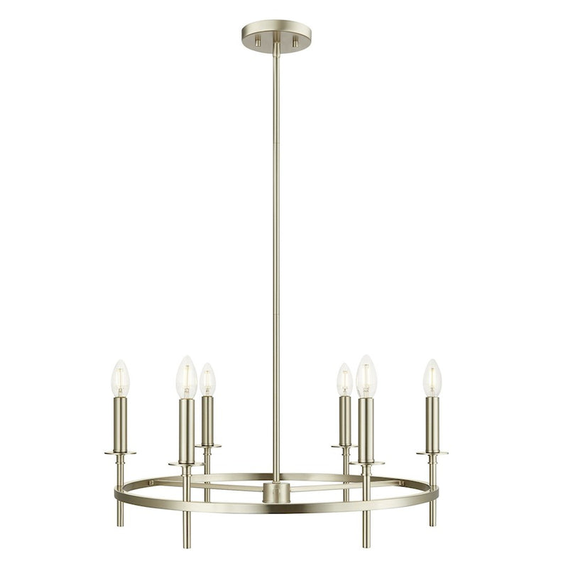 Savoy House Meridian 6Lt 25" Chandelier, Brushed Nickel