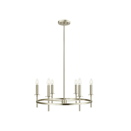 Savoy House Meridian 6Lt 25" Chandelier, Brushed Nickel