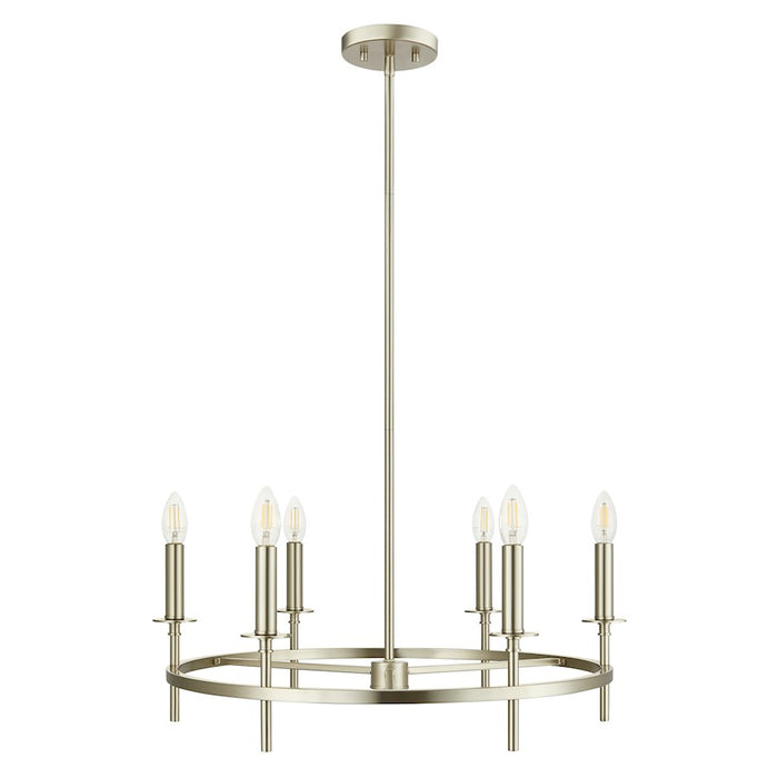 Savoy House Meridian 6Lt 25" Chandelier, Brushed Nickel