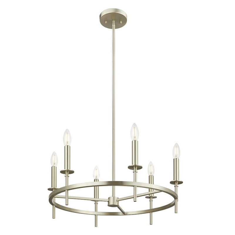 Savoy House Meridian 6Lt 25" Chandelier, Brushed Nickel