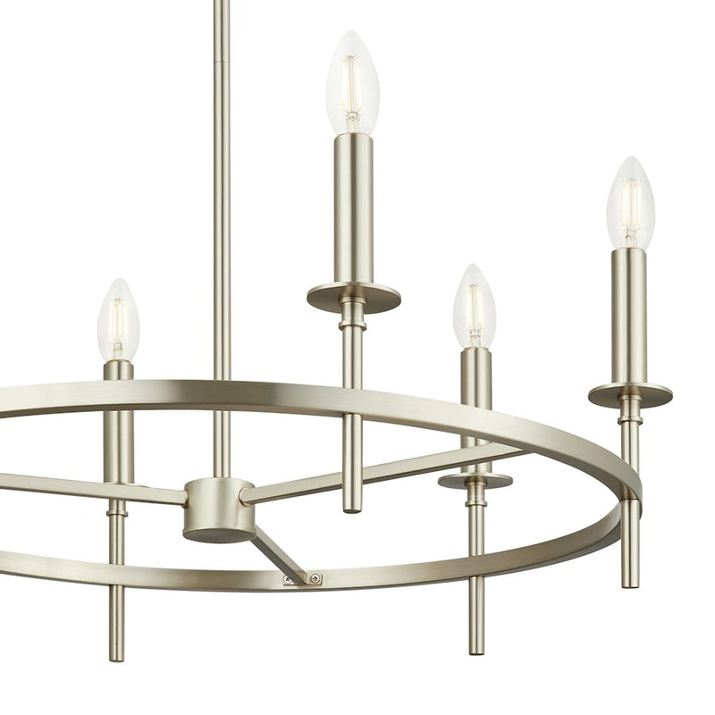 Savoy House Meridian 6Lt 25" Chandelier, Brushed Nickel