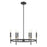 Savoy House Meridian 6Lt Chandelier, Black and Natural Brass - M100140MBKNB