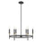 Savoy House Meridian 6Lt Chandelier, Black and Natural Brass