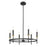 Savoy House Meridian 6Lt Chandelier, Black and Natural Brass