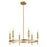 Savoy House Meridian 6Lt 25" Chandelier, Natural Brass