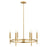 Savoy House Meridian 4Lt Chandelier, Natural Brass