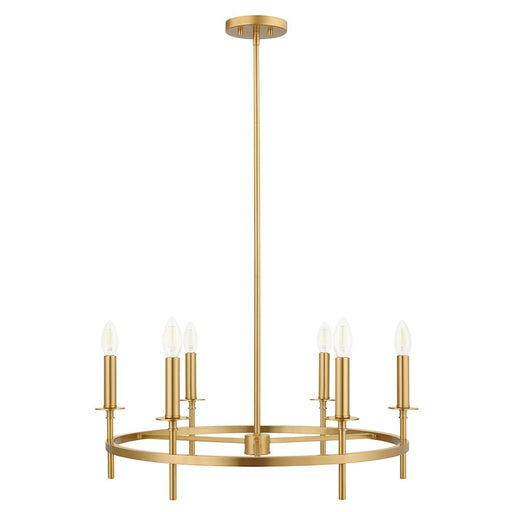 Savoy House Meridian 4Lt Chandelier, Natural Brass