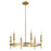 Savoy House Meridian 4Lt Chandelier, Natural Brass