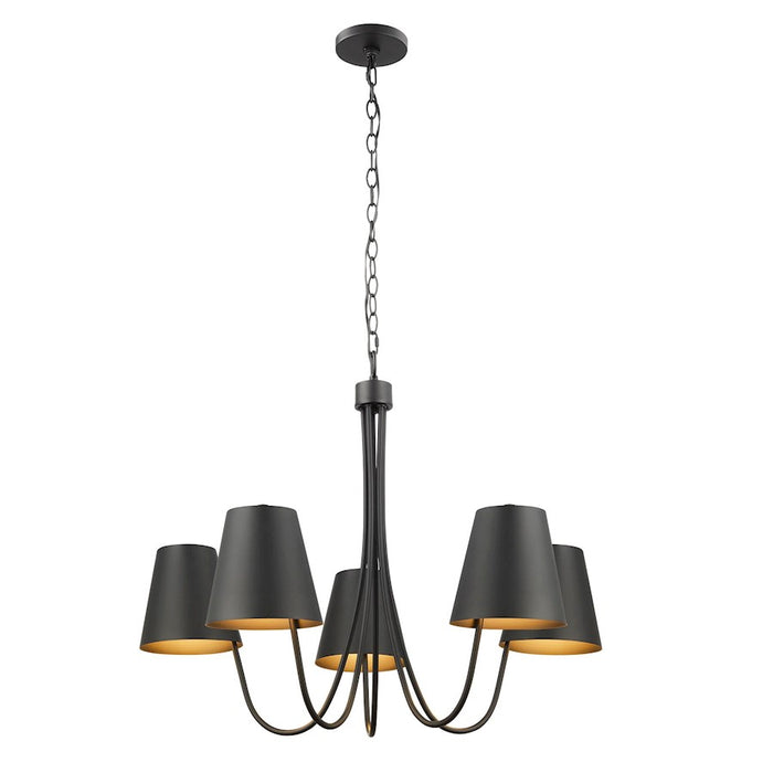 Savoy House Meridian 5Lt 32" Chandelier, Black