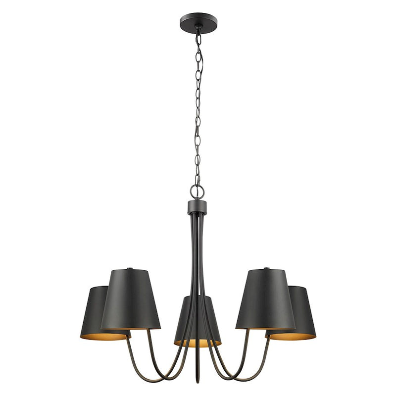 Savoy House Meridian 5Lt 32" Chandelier, Black