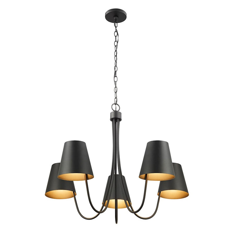 Savoy House Meridian 5Lt 32" Chandelier, Black