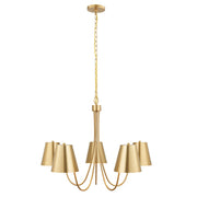 Savoy House Meridian 5Lt 32" Chandelier, Natural Brass - M100142NB