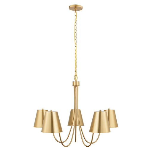 Savoy House Meridian 5Lt 32" Chandelier, Natural Brass