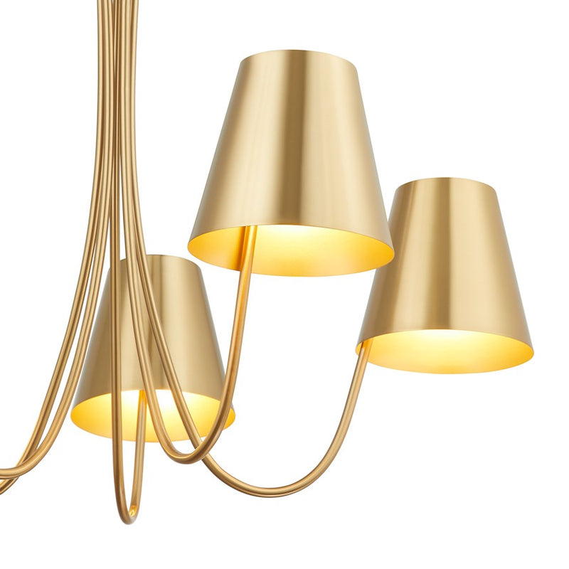 Savoy House Meridian 5Lt 32" Chandelier, Natural Brass
