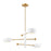 Savoy House Meridian 3Lt Chandelier, White and Natural Brass