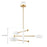 Savoy House Meridian 3Lt Chandelier, White and Natural Brass