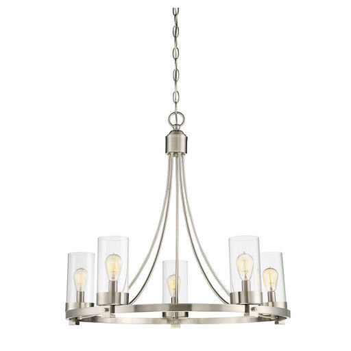 Savoy House 5-Light 23" Chandelier, Brushed Nickel - M10018BN