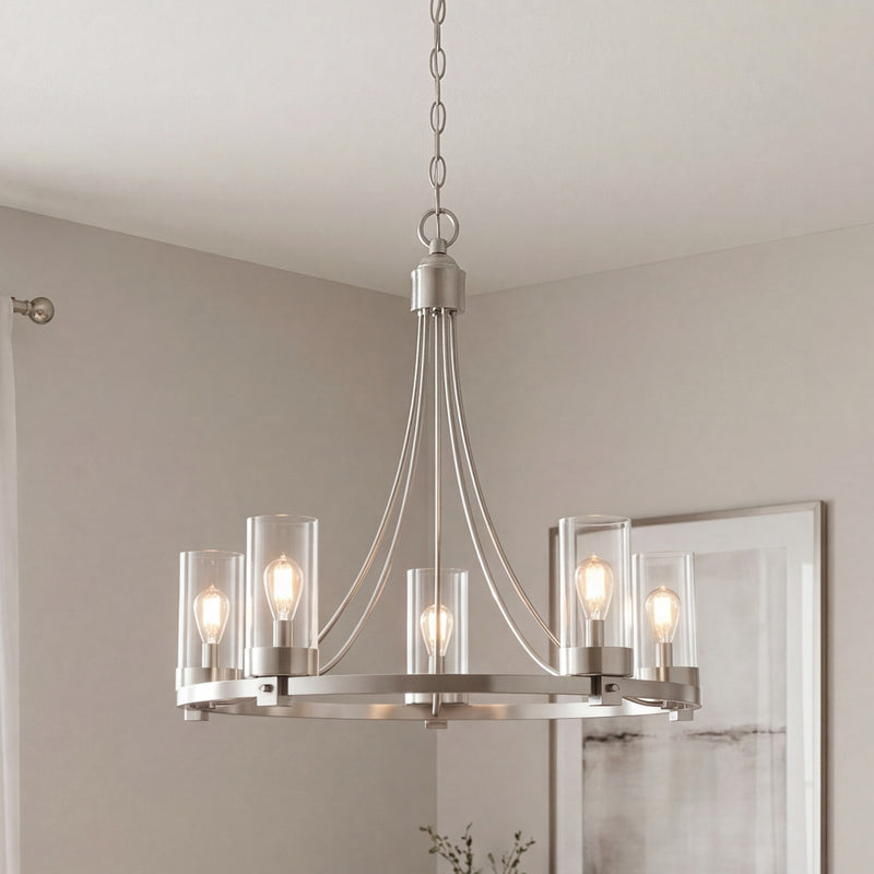 Meridian Modern 5 Light Chandelier