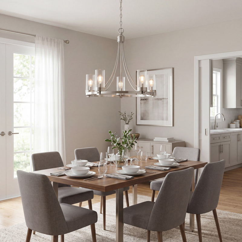 Meridian Modern 5 Light Chandelier