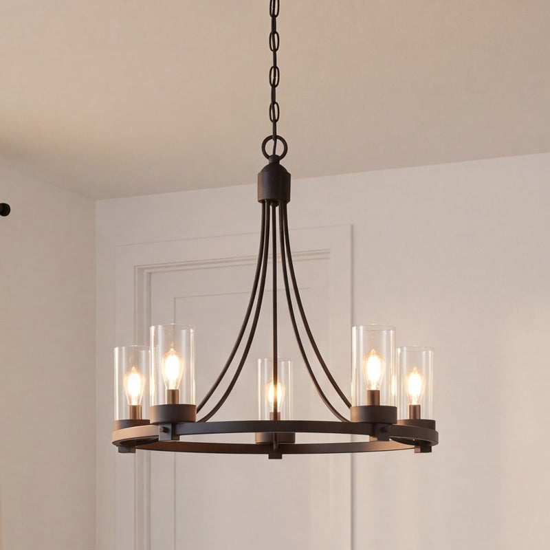 Meridian Modern 5 Light Chandelier