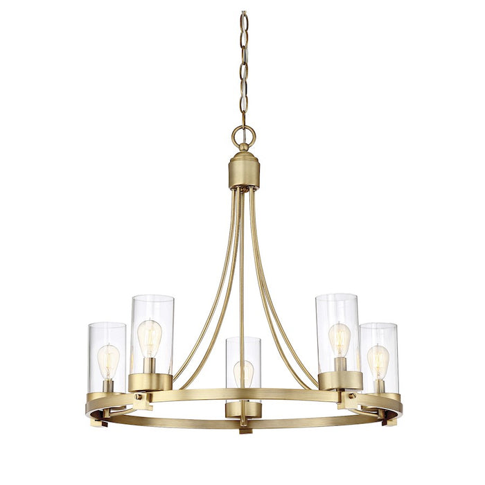 Savoy House 5-Light 23" Chandelier, Natural Brass - M10018NB