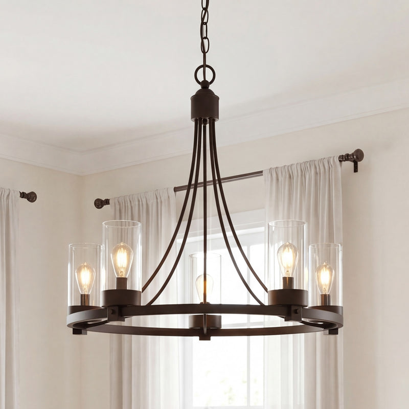 Meridian Modern 5 Light Chandelier
