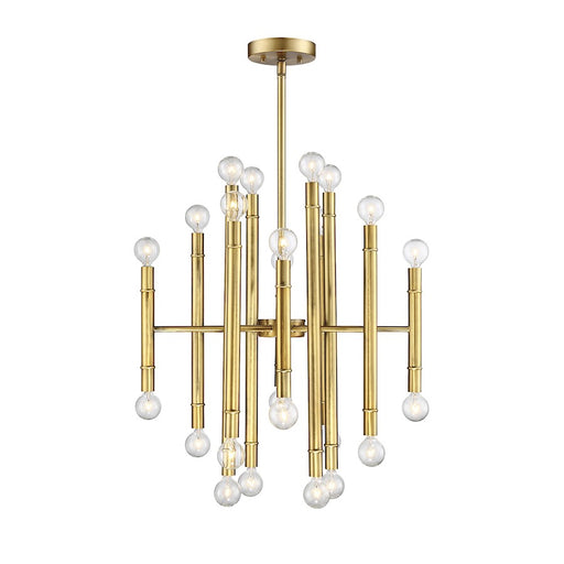 Savoy House 24-Light Chandelier, Natural Brass - M10040NB