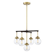 Savoy House 5Lt 16" Chandelier, Oil Rubbed Bronze/Natural Brass - M10041ORBNB
