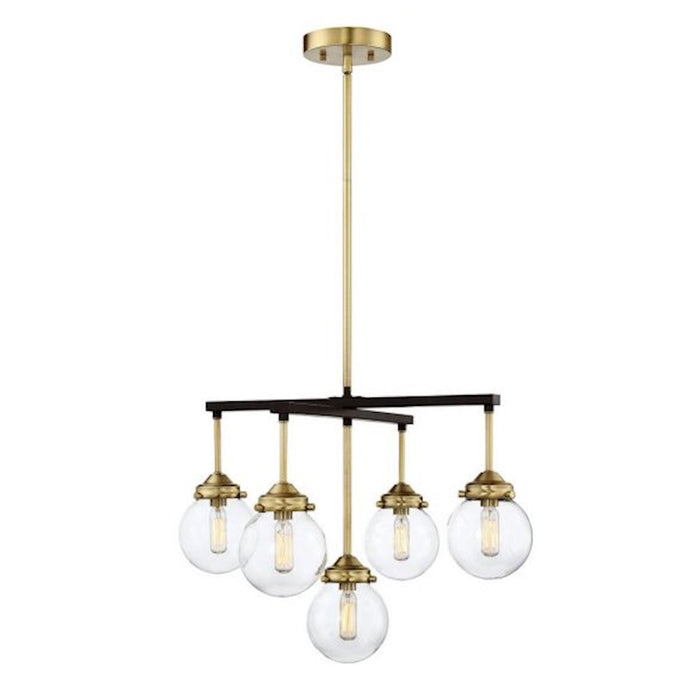 Savoy House 5Lt 16" Chandelier, Oil Rubbed Bronze/Natural Brass - M10041ORBNB