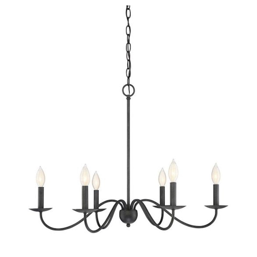 Savoy House 6-Light Chandelier, Aged Iron - M10042AI