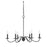 Meridian Traditional 6 Light Chandelier, Aged Iron