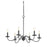 Meridian Traditional 6 Light Chandelier, Aged Iron