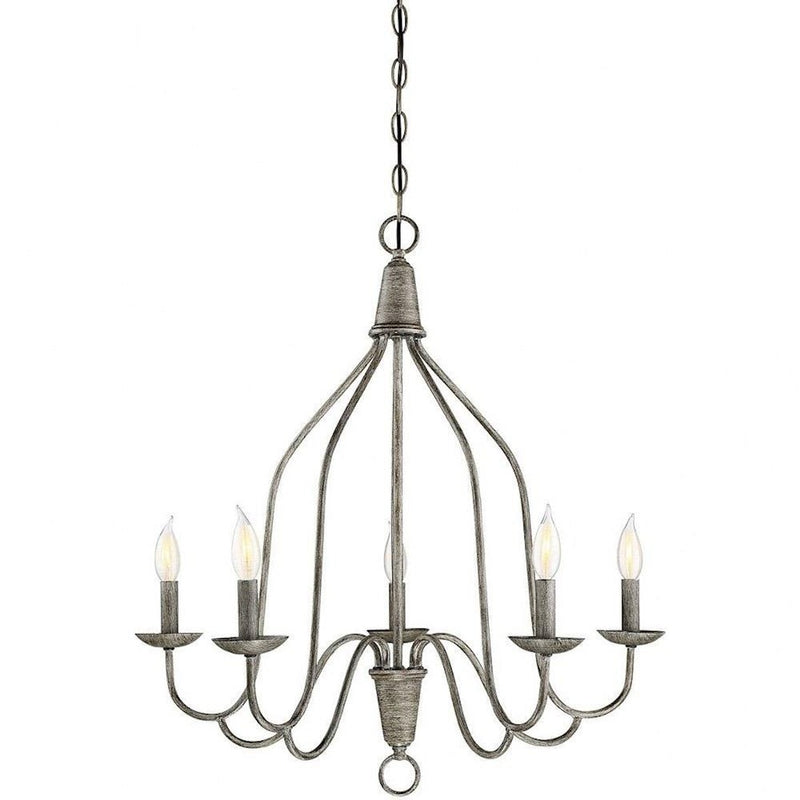 Savoy House 5-Light Chandelier, Distressed Wood