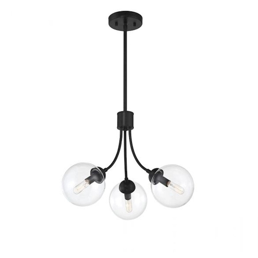 Savoy House 3-Light Chandelier, Matte Black - M10057MBK