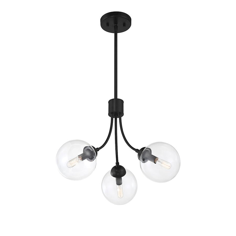 Meridian Mid-Century 3 Light Chandelier