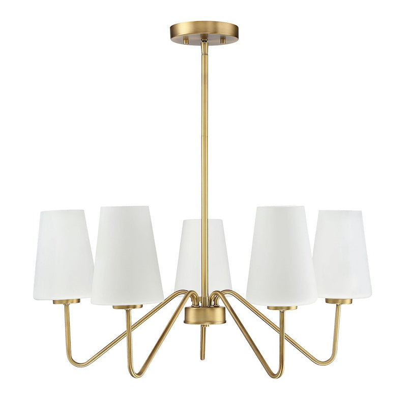 Meridian Mid-Century 5 Light 12" Chandelier