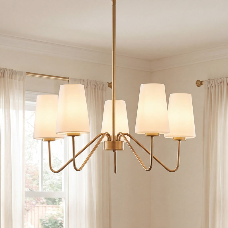 Meridian Mid-Century 5 Light 12" Chandelier