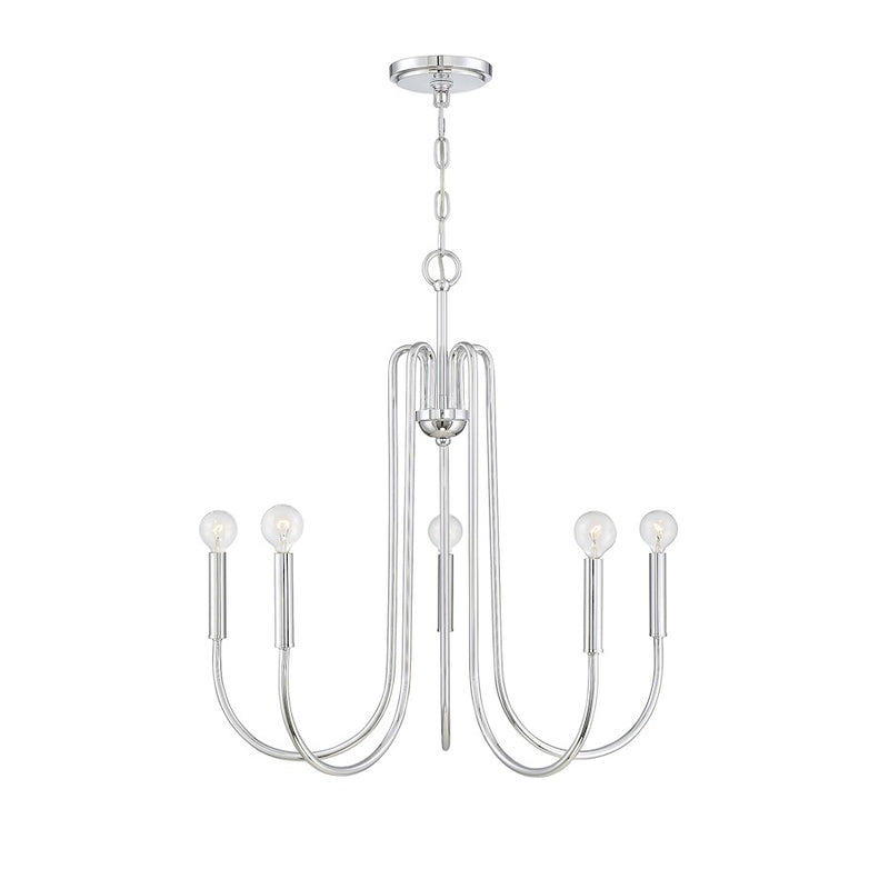 Savoy House 5-Light Chandelier, Chrome