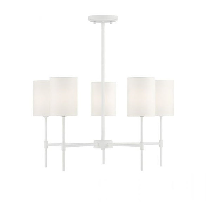 Savoy House 5-Light 25" Chandelier, Bisque White - M10067BQW