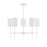Meridian Traditional 5 Light 15" Chandelier, Bisque White