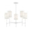 Meridian Traditional 5 Light 15" Chandelier, Bisque White