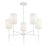 Meridian Traditional 5 Light 15" Chandelier, Bisque White