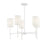 Meridian Traditional 5 Light 15" Chandelier, Bisque White