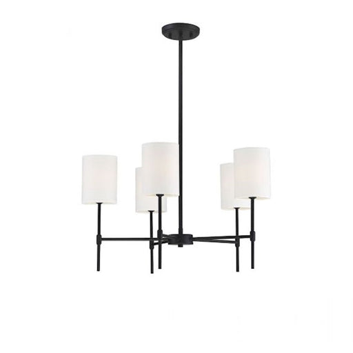 Savoy House 5-Light 15" Chandelier, Matte Black - M10067MBK