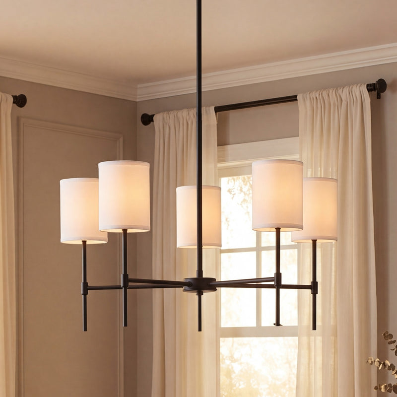 Savoy House 5-Light 15" Chandelier, Matte Black